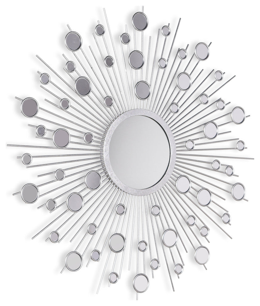 "Milkyway" Bling Round Wall Mirror, Bathroom Mirror, Vanity Mirror 36"x36"