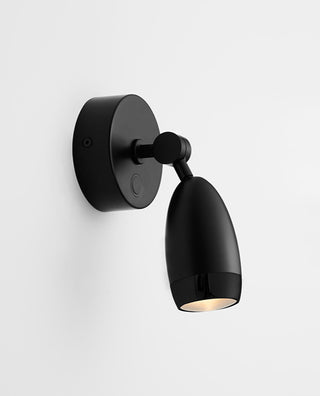 DAWN Wall Sconce, Black/Shiny Black