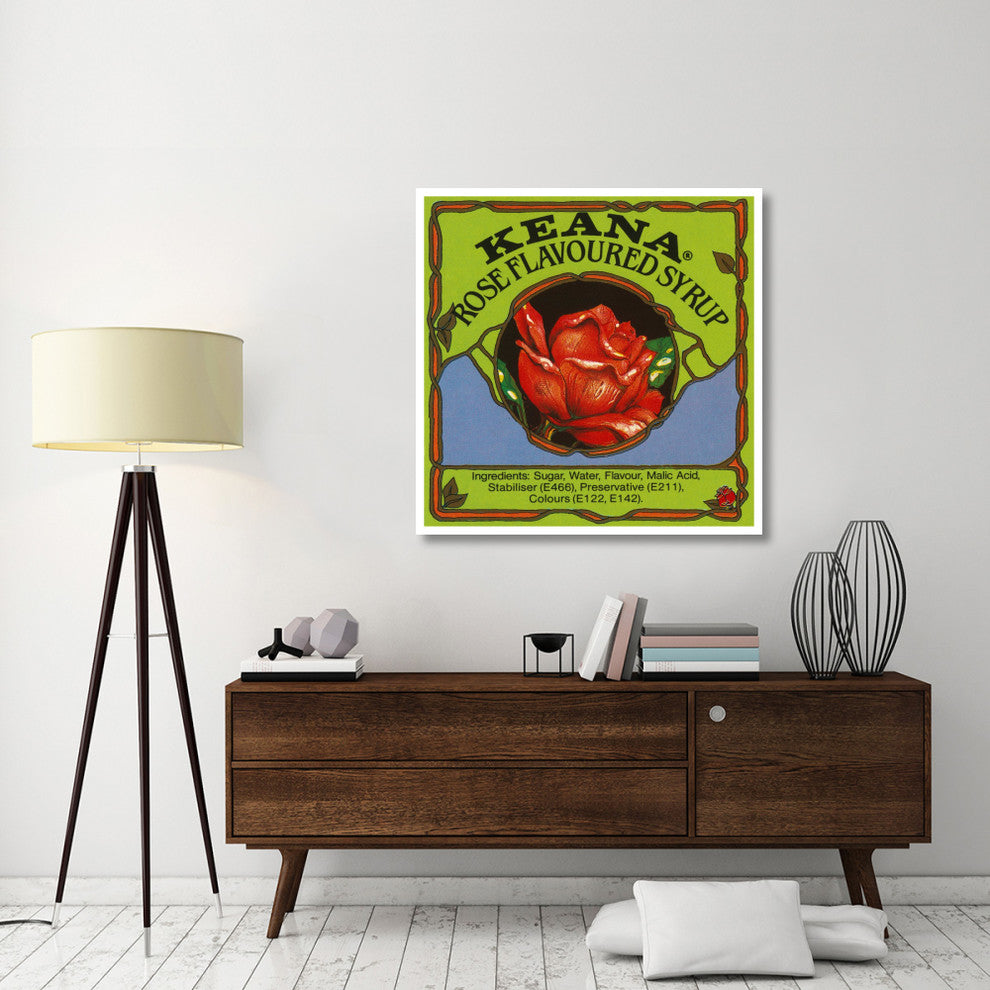 "Keana Rose Flavoured Syrup" Digital Paper Print by Retrolabel, 42"x42"