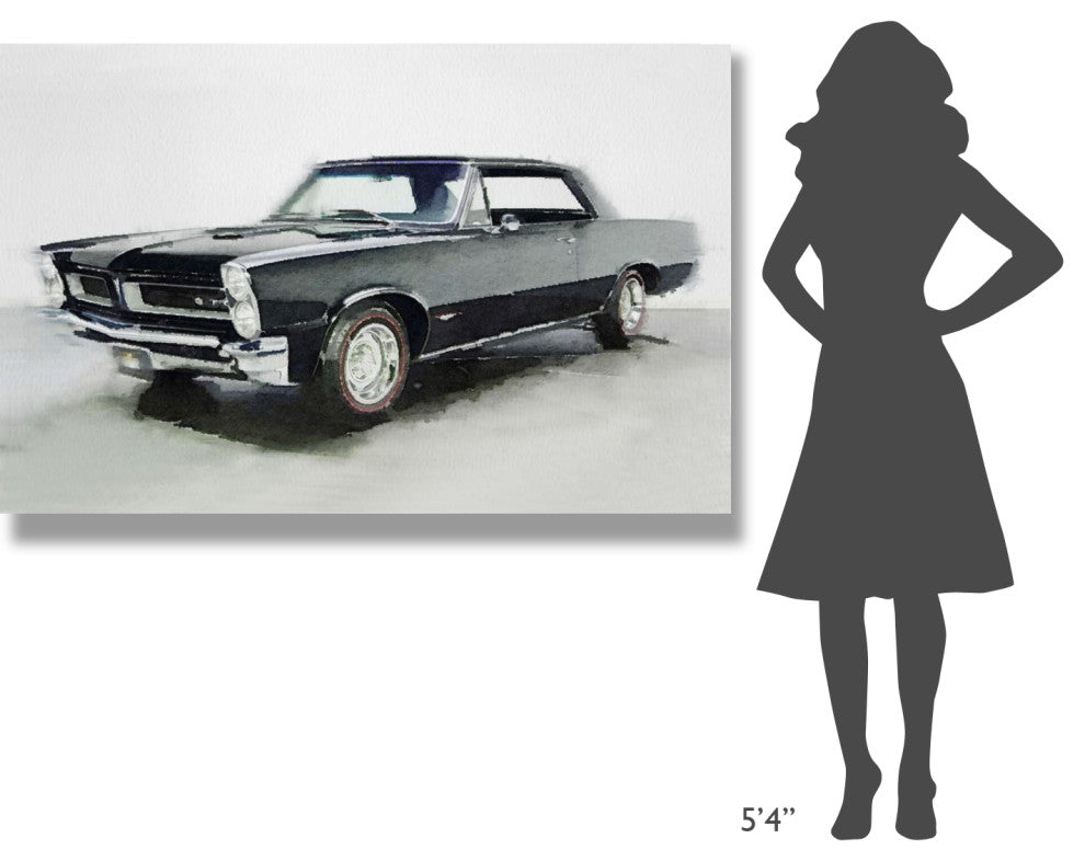 "1966 Pontiac GTO Watercolor" Fine Art Print