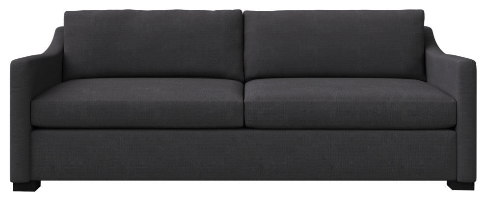Nativa Interiors Ashley 95" Sofa, Charcoal, Depth: Classic