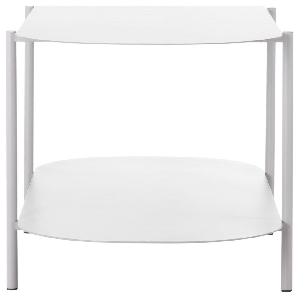 Coffee Table, Round, Steel Metal, Gray, Lounge Cafe Lobby Hospitality