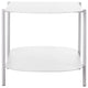 Coffee Table, Round, Steel Metal, Gray, Lounge Cafe Lobby Hospitality
