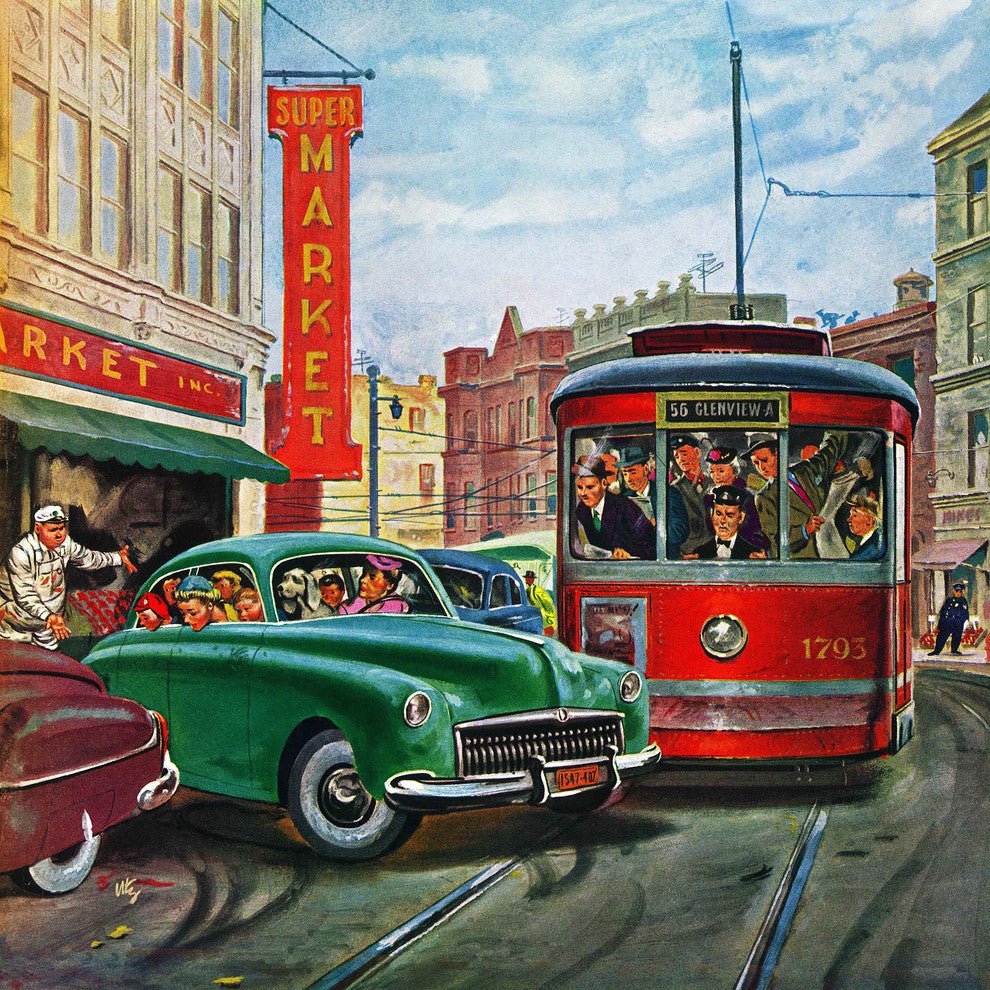 "Parallel Parking" Painting Print on Canvas by Thornton Utz