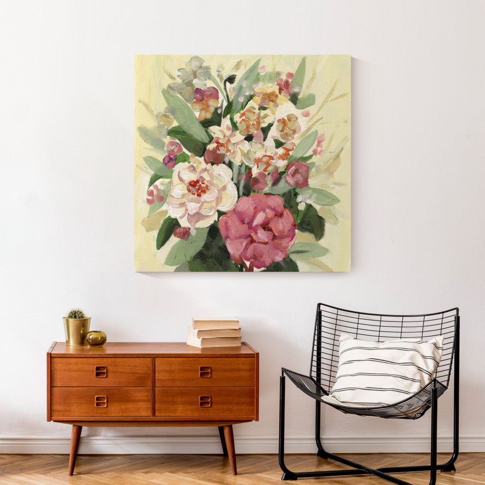 Pink And White Florals 30 x 30 Canvas Wall Art