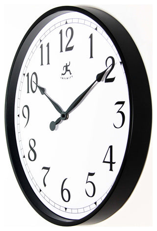 18" Black Office Clock