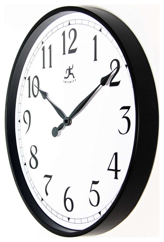 18" Black Office Clock
