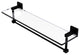 Montero 22" Glass Vanity Shelf with Integrated Towel Bar, Matte Black