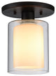 Alaina 1-Light Semi-Flush, Opal Glass