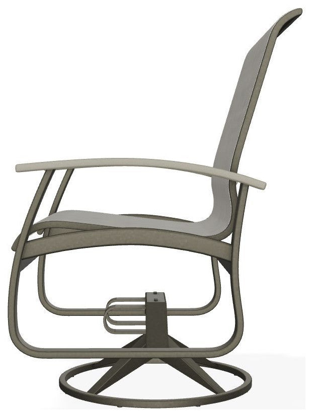 Belle Isle Sling Outdoor Swivel Rocker, Harbor/Storm