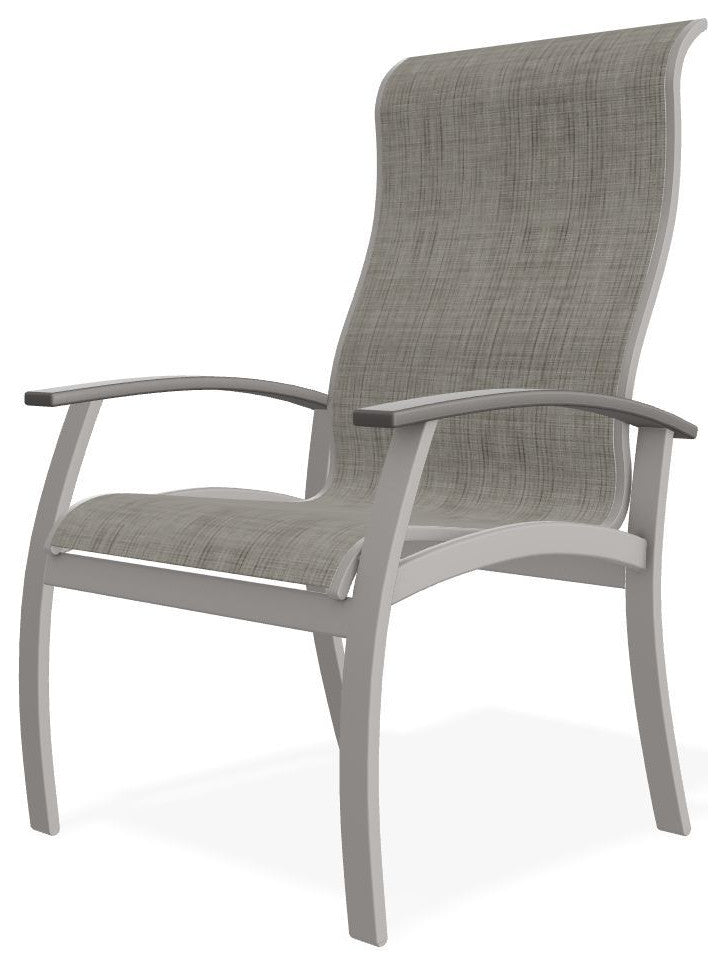 Belle Isle Sling Outdoor Dining Chair, Smoke/Kona