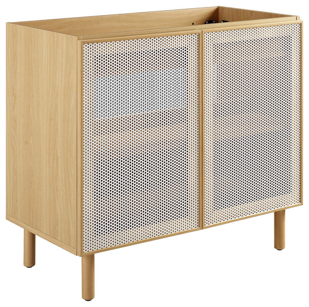 Calla 36" Perforated Metal Bathroom Vanity Cabinet (Sink Basin Not Included) - O