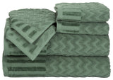 6-Piece Cotton Deluxe Plush Bath Towel Set Lavish Home