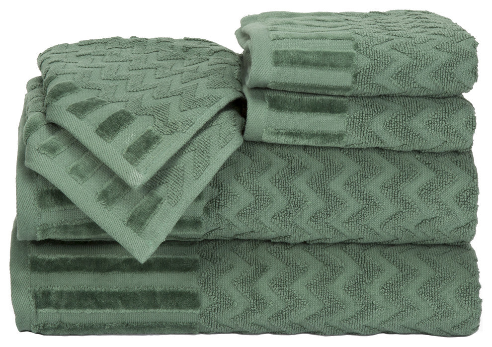 6-Piece Cotton Deluxe Plush Bath Towel Set Lavish Home