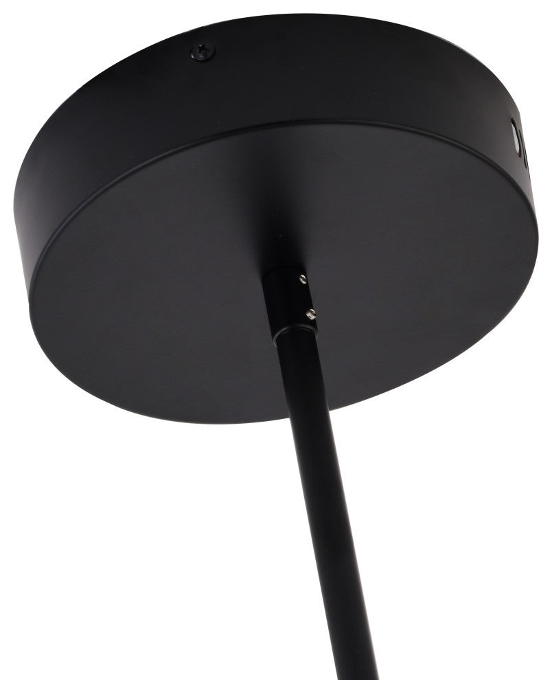 Bethel International WE03C32BK 8-Light LED Chandelier, Black