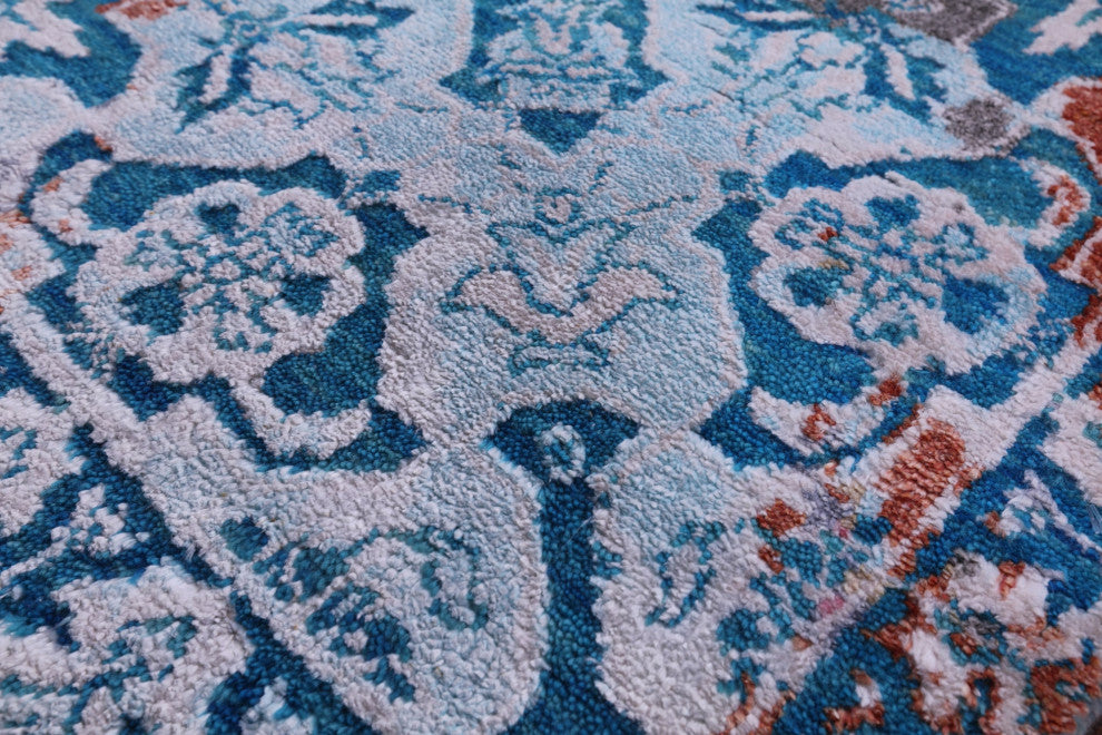 Persian Hand Knotted Wool & Silk Rug 8' 0" X 10' 1" - Q14898
