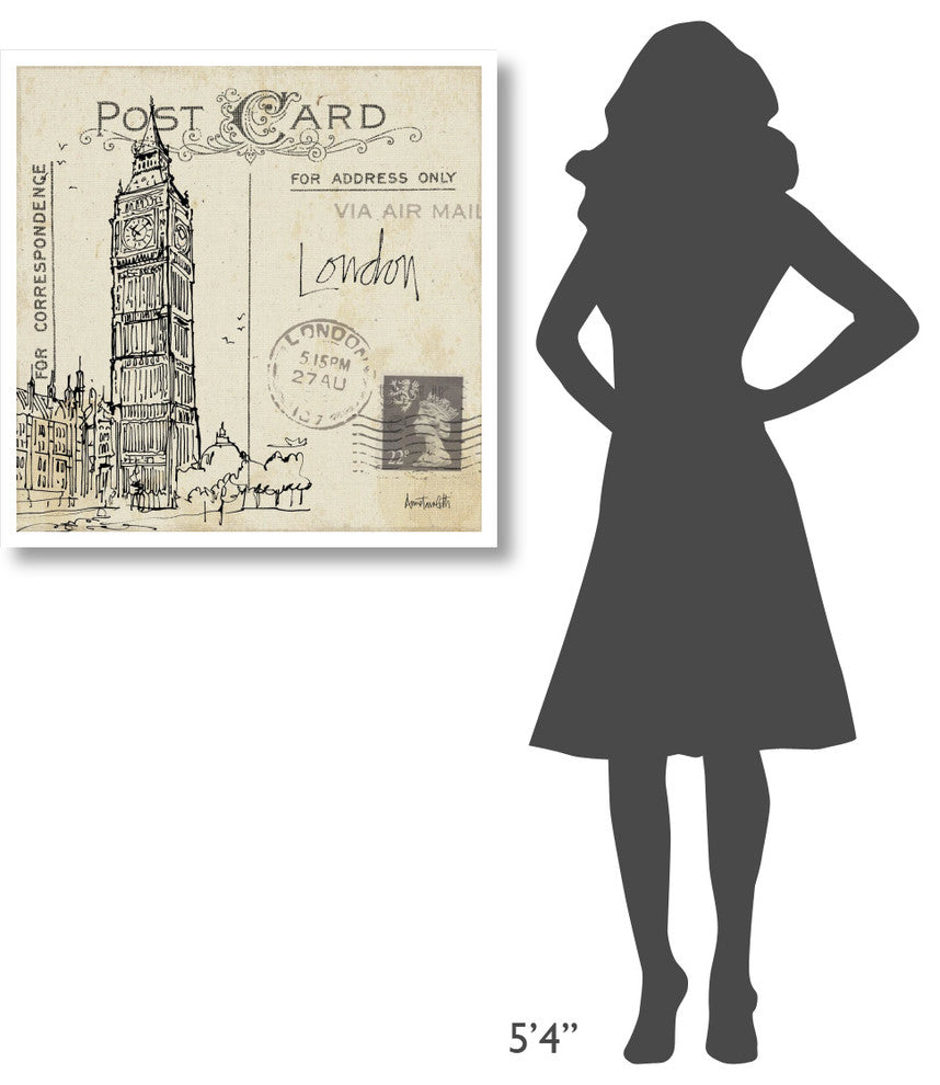 "Postcard Sketches II" Digital Paper Print by Anne Tavoletti, 32"x32"