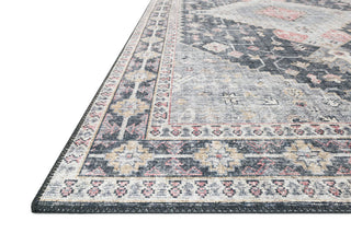 Printed Skye Area Rug, Charcoal/Multi, 1'6"x1'6" Sample