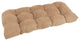 42"x19" U-Shaped Micro Suede Polyester Tufted Settee/Bench Cushion, Java