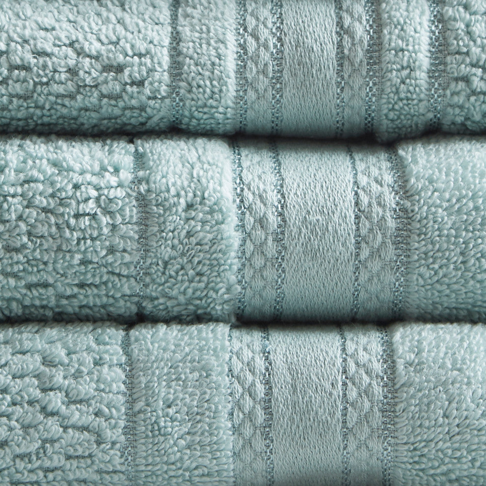 Madison Park Essentials Adrien Cotton Quick Dry Bath Towel 6 Piece Set