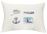 Sea Tools 14"x20" Nautical Decorative Outdoor Pillow, Ivory