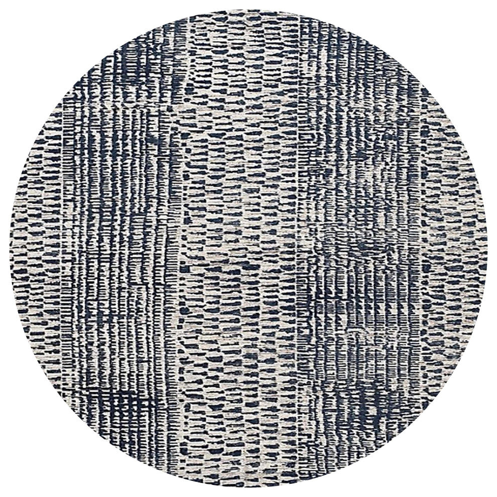 Ahgly Company Indoor Round Mid-Century Modern Area Rugs, 6' Round