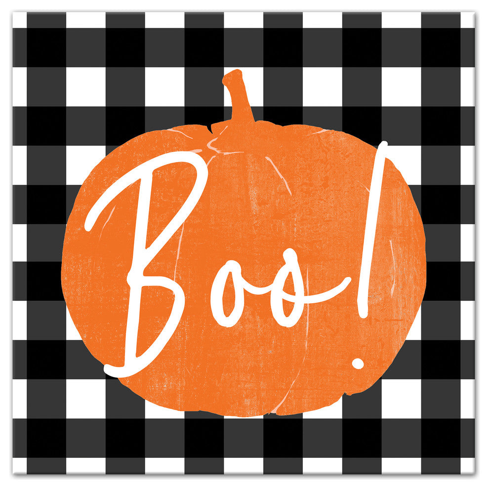 Boo Buffalo Check Print on Canvas