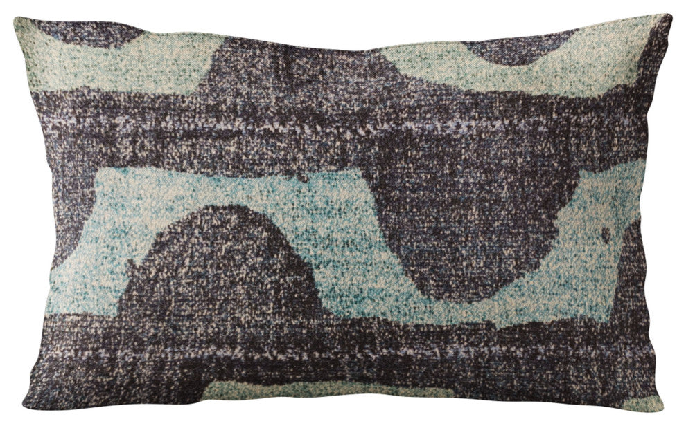 Plutus Blue Shores Stripe Luxury Throw Pillow, 20"x30"