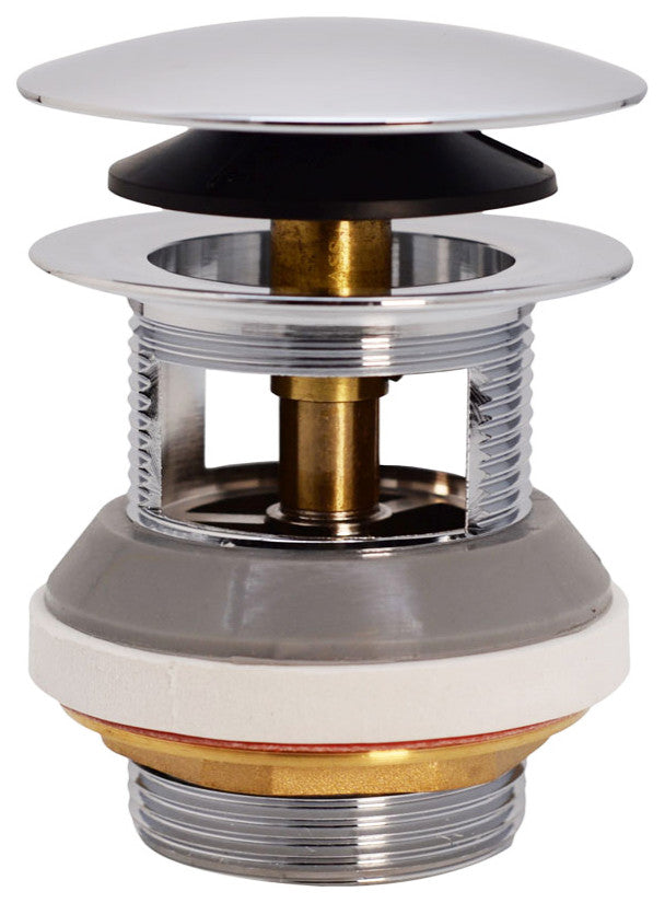 Tip Toe Integrated Overflow Bath Drain In Oil Rubbed Bronze, Polished Chrome