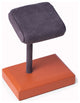 Matte Brown Single Watch Display Stand, Gray Suede CUShion