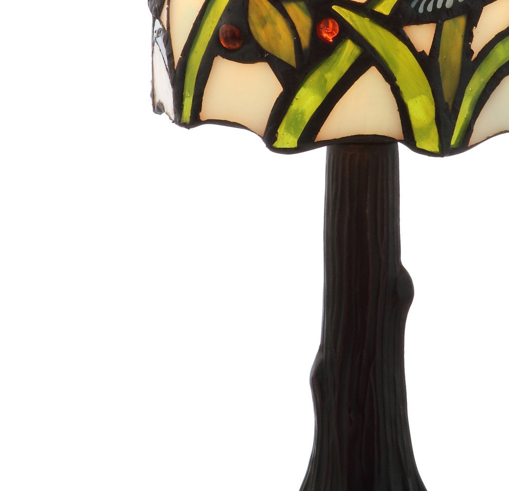 Hummingbird Tiffany-Style 12" Table Lamp, Bronze