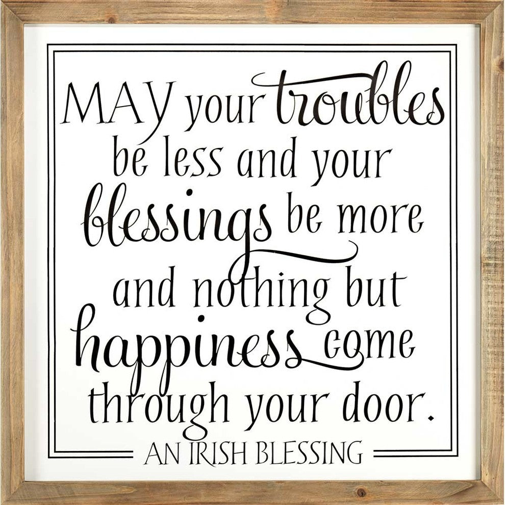 Wall Plaque May You Troubles Irish Blessing
