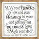 Wall Plaque May You Troubles Irish Blessing