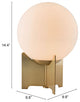 Pearl Table Lamp White & Brushed Brass