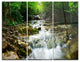 "Natural Spring Waterfall" Photo Metal Wall Art, 3 Panels, 36"x28"
