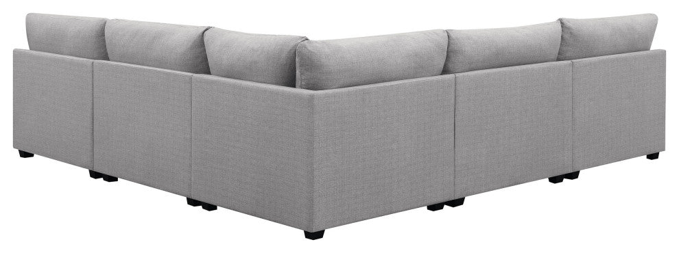 Cambria 5-piece Upholstered Modular Sectional Sofa Grey