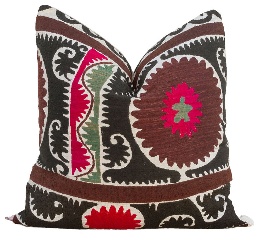 Paksima Black & White Suzani Pillow