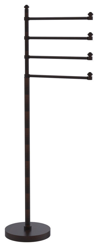 Southbeach Free Standing 4 Pivoting Swing Arm Towel Stand, Venetian Bronze