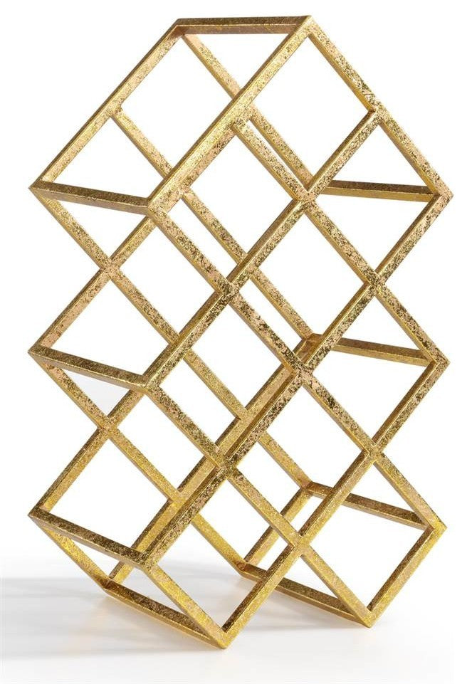 Danya B Sparkling Gold 9-Bottle Wine Rack