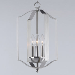 Maxim 10035 Provident 3 Light 10"W Taper Candle Mini Pendant - Satin Nickel