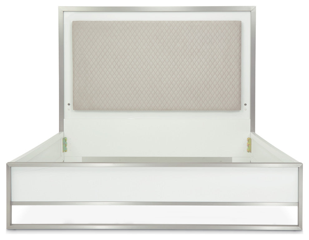 Marquee Queen Panel Bed - Cloud White