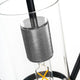 Everly Single Light Metal and Glass Pendant, Black and Chrome