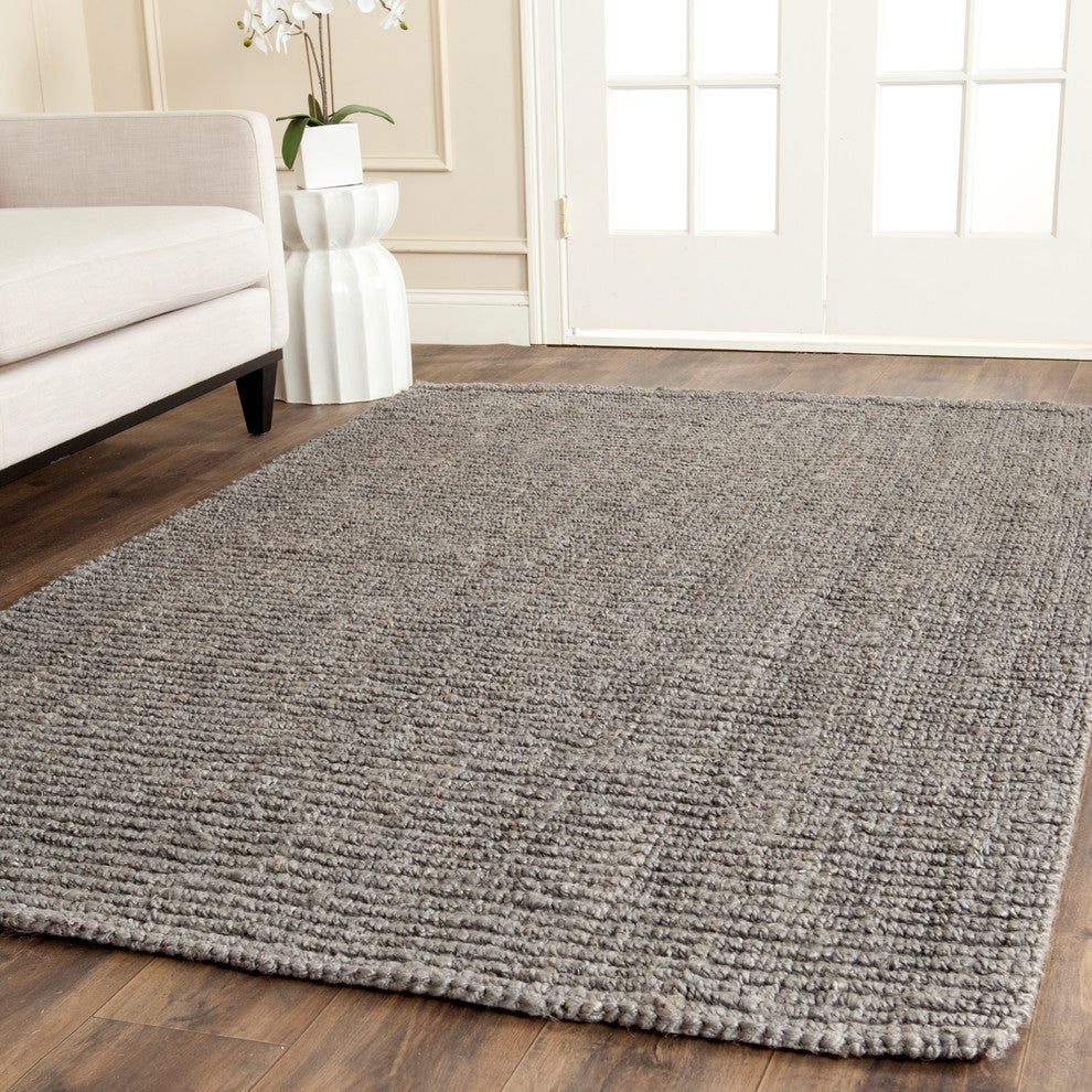 Safavieh Natural Fiber Collection NF447 Rug, Light Grey, 3' X 5'