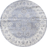 Modern Persian Moroccan Light Gray 6' Round Area Rug