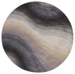 EORC Hand-tufted Wool Blue Contemporary Abstract Desertland Rug, Rectangular