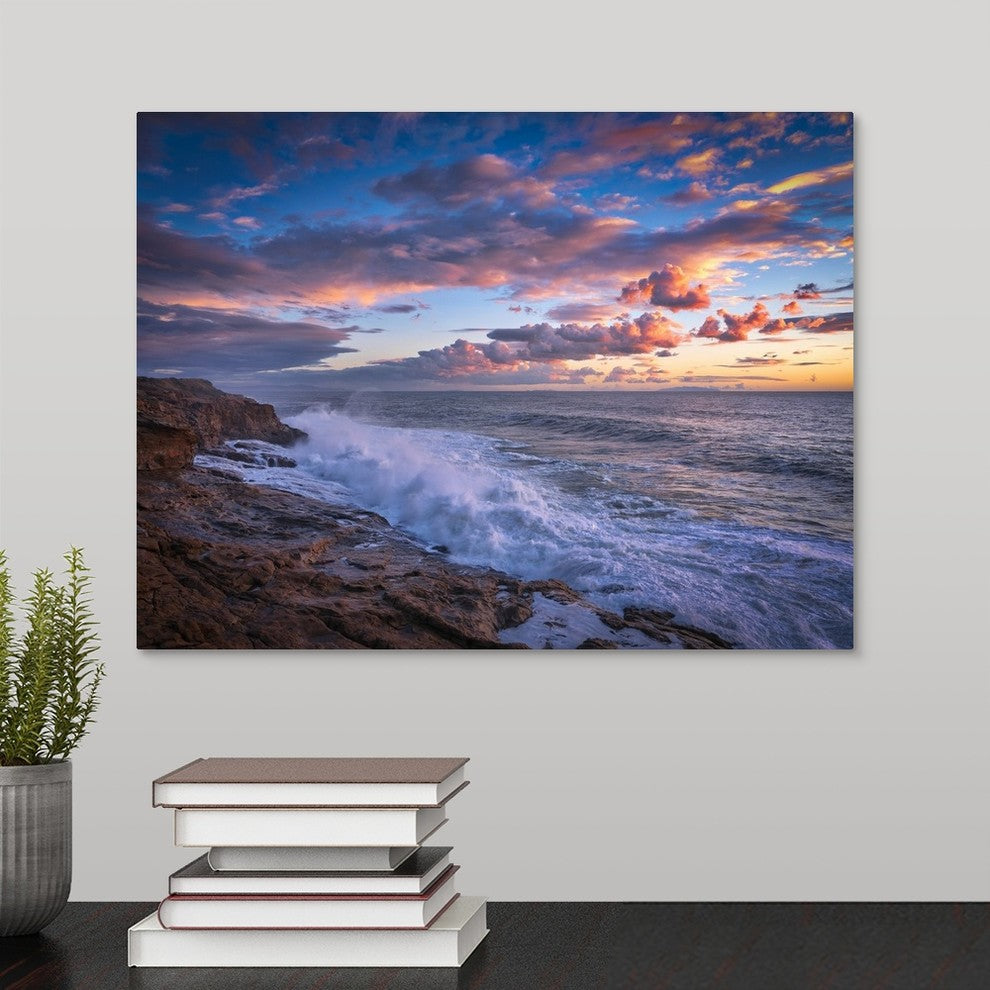 "Stormy sea" Wrapped Canvas Art Print, 16"x12"x1.5"