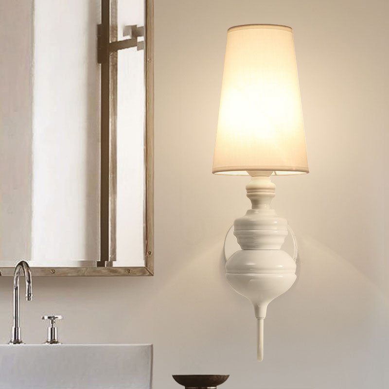 Luxury Wall Lamp in Classic Style for Living Room, Bedroom, White