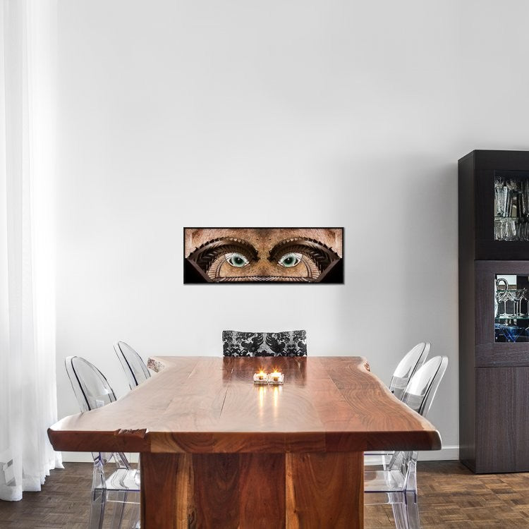 "Watching You" Framed Canvas Giclee by Paco Palazon, 37x13"