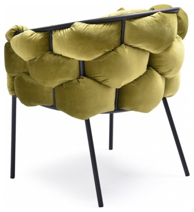Modrest Debra Green Fabric Dining Chair