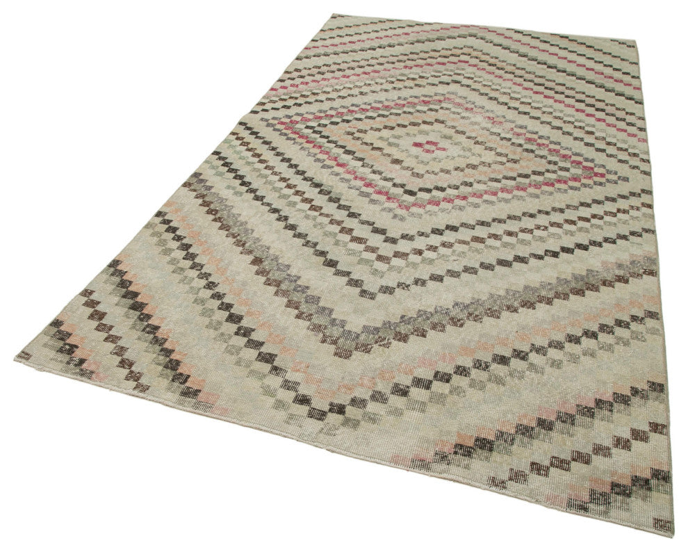 Rug N Carpet - Hand-knotted Anatolian 5' 5'' x 9' 8'' Distressed Vintage Rug